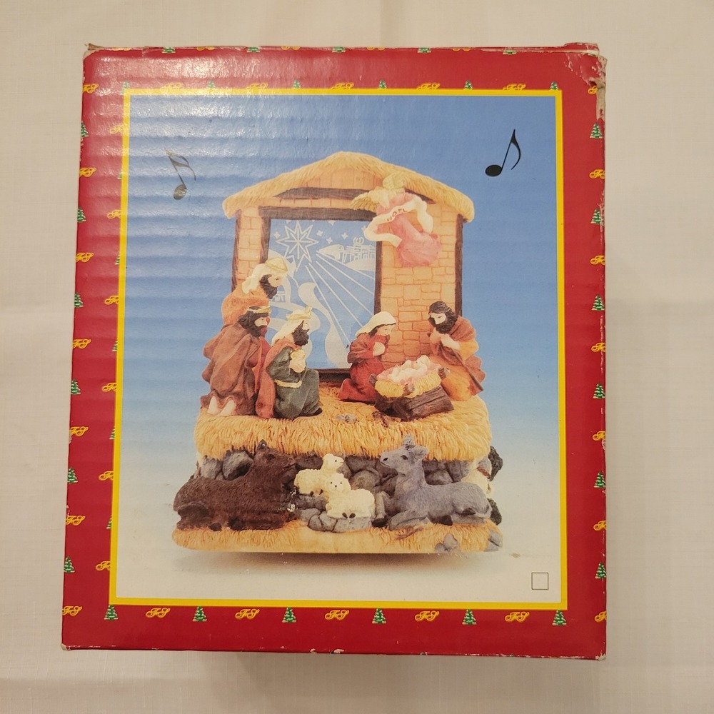Ashley Belle 6 in Nativity Figurine Multicolor Resin Home Decor Vintage Holiday